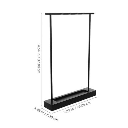 COHEALI Chinese Calligraphy Brush Holder Stand Iron Ink Brush Rack Storage Rack for Calligraphy Artists and Students