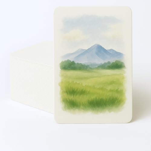 Moriquill 4x6 Watercolor Paper Cards, 300 GSM Cold Press, 100 Sheets, Acid-Free Natural White, Hand-Rounded Corners, Textured for Watercolor, Postcards & Journaling - size: 4 x 6