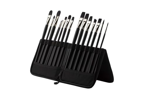Creative Mark Folding Paint Easel & Travel Case - 13" Long - Compact Brush Holder Organizer for Long Handled Paintbrushes - Durable Paint Brush Bag for Storage - Holds up to 20 Brushes
