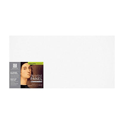Ampersand Art Supply Primed Smooth Artist Panel | 6" x 12" | 1-1/2" Cradled Profile | Gessoed Wood Painting Panel for Oil, Acrylic & Mixed Media | Canvas Board & Wood Panel Alternative - color: 1-1/2" Cradled Profile, size: 6" x 12"