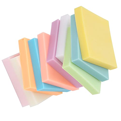 Zunate 10Pcs Color Rubber Stamp Blocks for Carving, DIY Soft PVC Engraving Bricks, Craft Accessories for Kids & Adults, 5x5cm Art Supplies