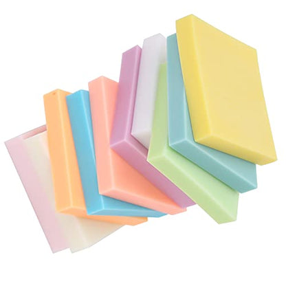 Zunate 10Pcs Color Rubber Stamp Blocks for Carving, DIY Soft PVC Engraving Bricks, Craft Accessories for Kids & Adults, 5x5cm Art Supplies
