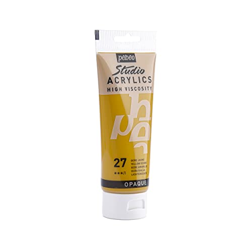 Pebeo - Acrylic Fine Studio Acrylics - Yellow Ochre - Yellow Ochre 100ml/3.38oz - color: Yellow Ochre