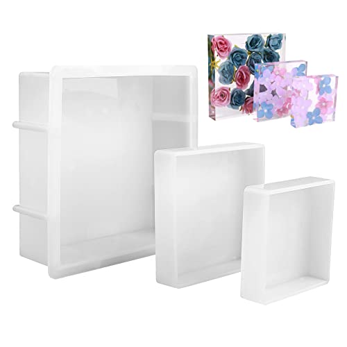 Square Silicone Molds for Resin, Large Resin Mold Glossy Deep Square Molds 6.6''x 2'' w Deep Epoxy Resin Molds for Flowers Bouquet Preservation - color: Square Silicone Molds