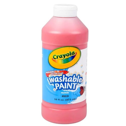 Crayola Washable Paint, Red, 16oz - color: Red
