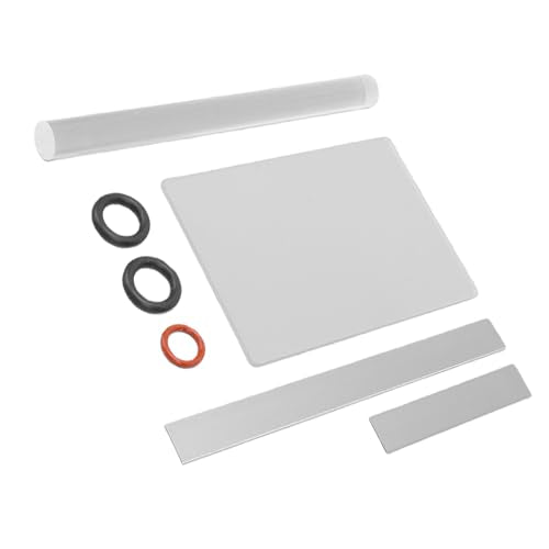 Acrylic Clay Tools Set with Solid Roller Pin Clear Sheet and 2 Metal Scrapers for Polymer Clay Sculpting Modeling Crafts