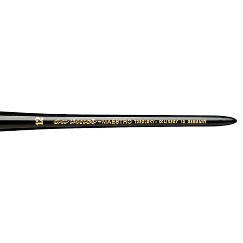 da Vinci Watercolor Series 10 Maestro Paint Brush, Round Kolinsky Red Sable, Size 12 - size: Size 12, style: Round Series 10