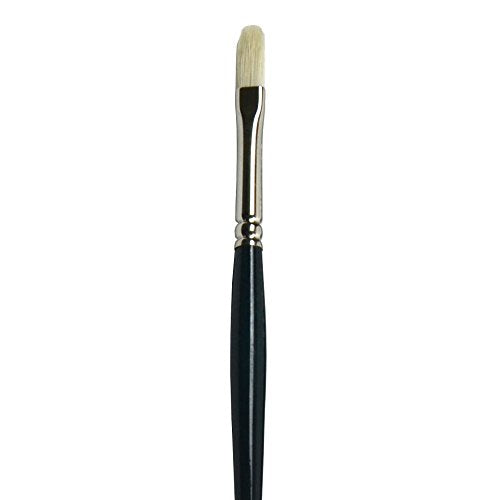 Princeton Ashley Natural Bristle Paint Brush for Oil and Acrylic, Series 5200, Filbert, Size 2 - size: Size 2