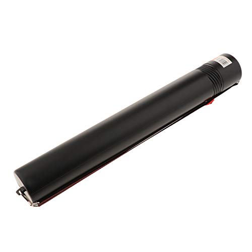 Drawing Tube Blueprint Case Telescoping Art Tube Middle Plastic Black Storage Tube Expands from 20 to 35 Inches Waterproof Poster Tube with Strap