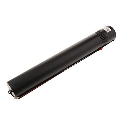 Drawing Tube Blueprint Case Telescoping Art Tube Middle Plastic Black Storage Tube Expands from 20 to 35 Inches Waterproof Poster Tube with Strap