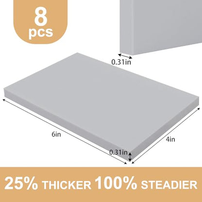 SGHUO Linoleum Blocks for printmaking, 8pcs 4"x6" Gray Rubber Carving Blocks Stamp Making Kit - color: Gray-8pcs