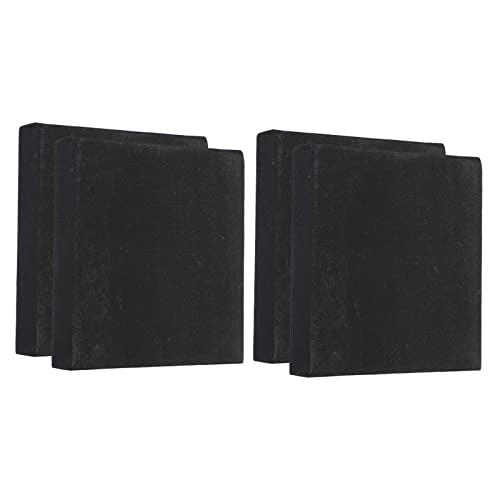 PATIKIL Paint Canvases Panel for Painting, 4 Pack 4x4 Inch Square Wood Frame Stretched Blank Art Board Panels for Acrylic, Oil, Tempera Painting, Black - size: 4x4 Inch