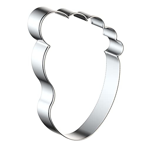 Foot/Footprint/Baby Foot Cookie Cutter Set, 4 Piece, Stainless Steel - color: Baby Foot