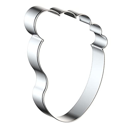 Foot/Footprint/Baby Foot Cookie Cutter Set, 4 Piece, Stainless Steel - color: Baby Foot