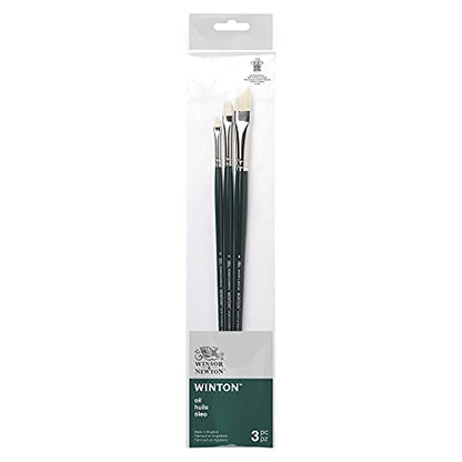 Winsor & Newton Winton Oil Brush, Long Handle, 3 pack, #1 - style: #1 - Short Handle