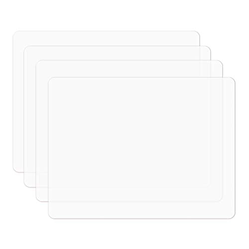 Silicone Placemats, Food-Grade Non-Slip Waterproof, Dining, Stain Resistant, Countertop Protector, Kitchen Counter Mat, Heat Resistant, Baking mat Dishwasher Safe (15.7x11.8Inch-4pack, Translucent) - color: Translucent, size: 15.7x11.8Inch-4pack