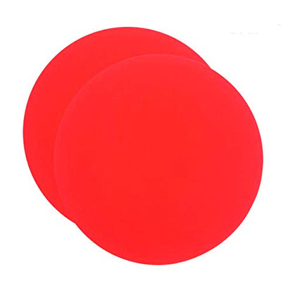 Microwave Mats 2 Pack Non-Stick Silicone Oven Mat Turntable Mat 12" Diameter,Red