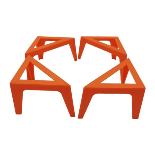 4PCS Plastic Canvas Stands For Fluid Acrylic Pouring Paints - Painter Stand & Support For Art Student Supplies, Orange - color: Orange