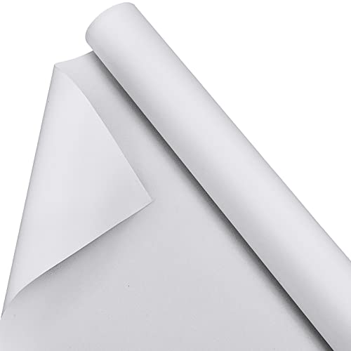 Kinlop 61 Inch x 10 Feet Double Primed Cotton Canvas White Canvas Roll for Oil and Acrylic Paint - color: White, size: 61 Inch X 10 Feet