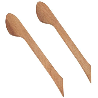 BENECREAT 2Pcs Wooden Handle Tools for Clay & Pottery Clay Sculpting Tools for DIY Handmade Modeling Pottery Tools Throwing Stick for Arts, Crafts & Sewing