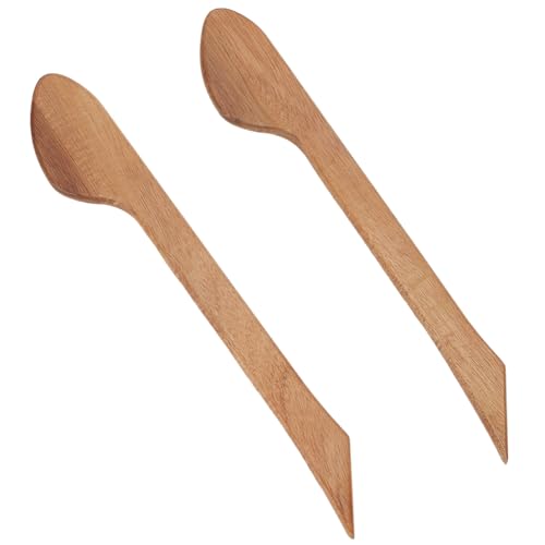 BENECREAT 2Pcs Wooden Handle Tools for Clay & Pottery Clay Sculpting Tools for DIY Handmade Modeling Pottery Tools Throwing Stick for Arts, Crafts & Sewing
