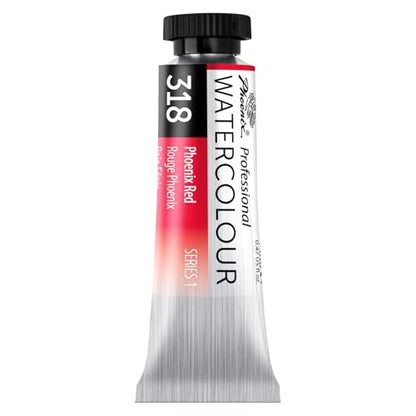 PHOENIX Professional Watercolor Paint Single Tube - 0.47 Fl Oz / 14ml - Phoenix Red - color: Phoenix Red, size: 0.47 Fl Oz (Pack of 1)