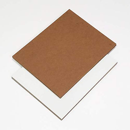 Custom Size 1/8 inch Thick White and Brown Hardboard Tempered Panel (24" X 24" (1 PC)) - size: 24" X 24" (1 PC)