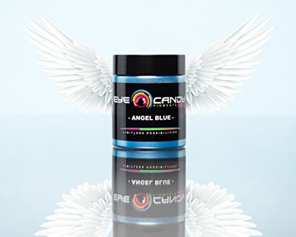 Eye Candy Pigments Premium Blue Mica Powder - Angel Blue (50gr) - for Epoxy, Resin, Soap, Paint, Woodworking, Acrylic Pouring, Bath Bombs, Fishing Lures - DIY Arts and Crafts Additive - color: Angel Blue