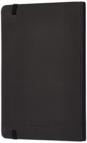 Amazon Basics Classic Lined Writing Notebook for Note Taking and Journaling, Hardcover with Elastic Closure, 240 Pages, 5" x 8.25", Black (Pack of 2) - size: 2 Pack, style: Ruled