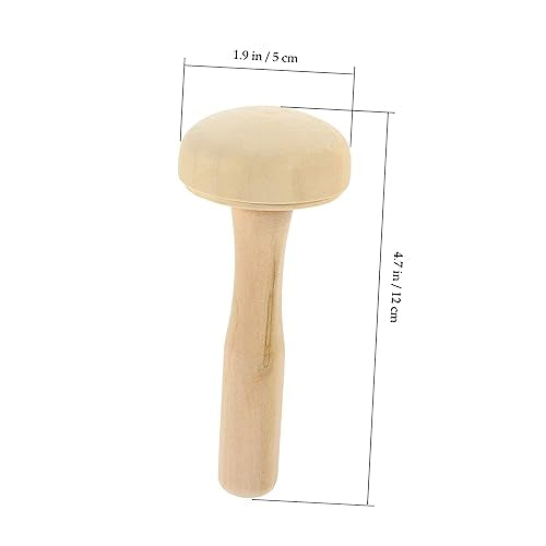 Lurrose 10PCS Wood Mushroom Roller Set Art Rubbing Tool for Printmaking Sturdy Ink Roller for Crafting and Painting Supplies