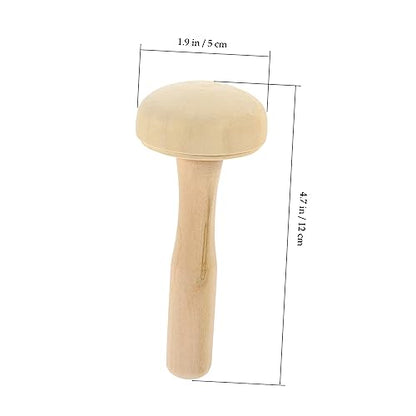 Lurrose 10PCS Wood Mushroom Roller Set Art Rubbing Tool for Printmaking Sturdy Ink Roller for Crafting and Painting Supplies