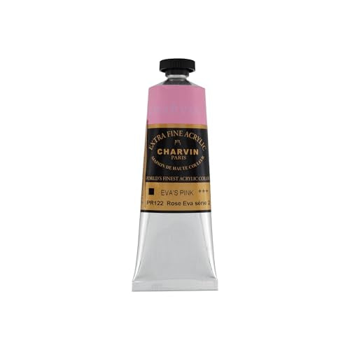 Charvin Extra Fine Professional Acrylic Paint - Eva's Pink, 60ml Tube, Triple-Milled, Lightfast Pigments, Open Stock Artist Acrylic Paints in Nature-Inspired Hues - color: Eva's Pink, size: 2.02 Fl Oz (Pack of 1)