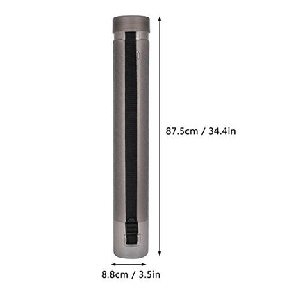 Circular Drawing Tube, Poster Tube, Moisture-Proof Matte Texture Waterproof Adjustable for Travel Posters Maps(Dark Gray)