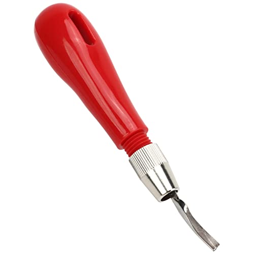 ANKROYU Professional Printmaking Carving Cutter Set with 6 Stainless Steel Blades Ergonomic Handle for Wood Linoleum Pumpkin Carving DIY Art Sculpting Red