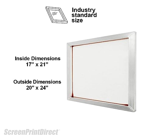 Screen Print Direct Aluminum Frame 6 Count Bundle Screen Printing Screen 20" x 24" White Mesh- Screen Printing Frames, Screen Printing Kit - Silk Screen 2x110, 2x137, 2x155 Mesh Count - size: 110(2) 137(2) 155(2)