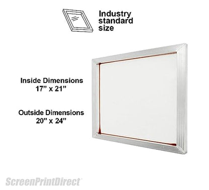 Screen Print Direct Aluminum Frame 6 Count Bundle Screen Printing Screen 20" x 24" White Mesh- Screen Printing Frames, Screen Printing Kit - Silk Screen 2x110, 2x137, 2x155 Mesh Count - size: 110(2) 137(2) 155(2)