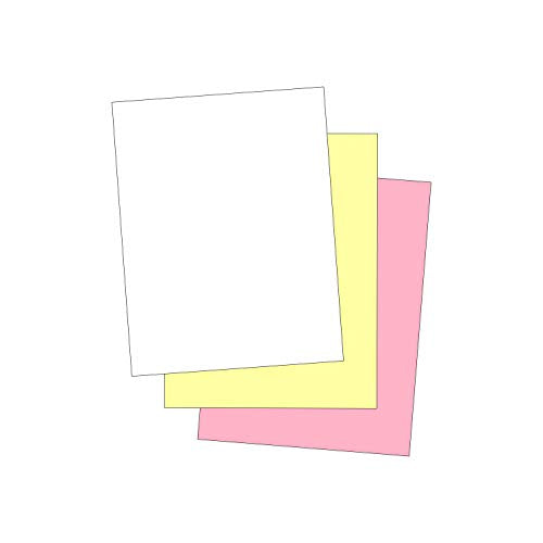 "Plain" Collated Color Paper (Not Carbonless) for Laser and Ink Jet Printers (Pack of 500 Sheets 3 Part) - color: 3 Part, size: Pack