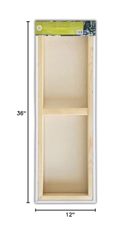 Artist's Loft 12" x 36" Level 3 Gallery Wrapped Heavy Duty Canvas - Archival, Acid Free Cotton Canvas for Acrylic and Oil Paint - Bulk 6 Pack - size: 12\ x 36\