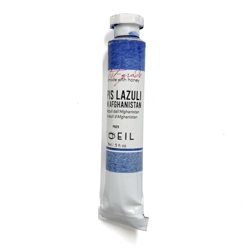 L'oeil (Genuine Minerals) Professional Artist Grade Extra Fine Handmade Watercolor 15ml Paint Tube, 0.5 Fl Oz, Natural Granulation, Rich Colour Luminosity, Lightfast Non-fading, Archival Quality (Lapis Lazuli from Afghanistan) - color: Lapis Lazuli from A