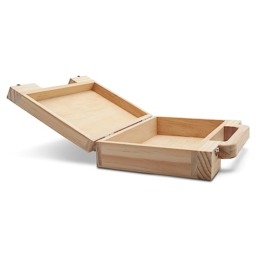 Unfinished Wood Mini Suitcase 5-3/4 x 8 inch, Pack of 1 Cigar Boxes Empty Wooden Boxes for Crafts, Travel, and Storage, by Woodpeckers - size: 5-3/4"