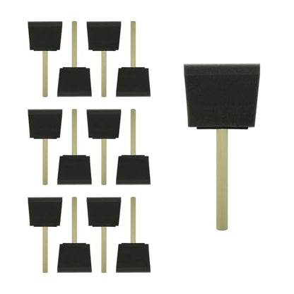 Poly Foam Brushes 3inch 12pcs, High Density Foam Paint Brush for Painting, Staining, Paint Sponges - size: 3inch 12pcs