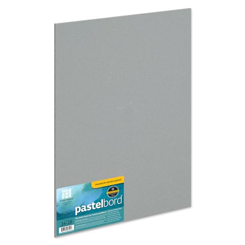 Ampersand Museum Series Pastelbord for Pastels, Charcoal, Pencils and Ink, Gray, 1/8 Inch Depth, 14X18 Inch (PB14) - color: Gray - 1/8 Inch Depth, size: 14" x 18" - Pack of 1