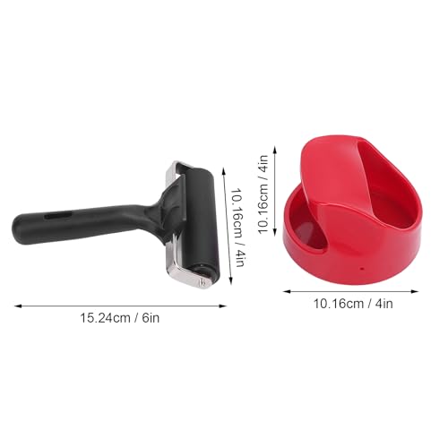 Printing Roller Kit Soft Rubber Roller with Set, Sturdy Metal Structure Plastic Handle 4in Rubber Brayer Roller for Crafting Printing Inking Stamping