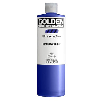 Golden Fluid Acrylic, 16 ounce bottle Ultra Blue