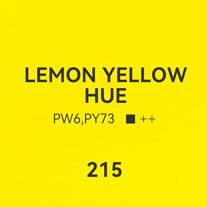 PHOENIX Lemon Yellow Hue Oil Paint - 40ml / 1.35 Fl oz. Single Tube - Artist Quality Oil Based Paint for Professionals - color: Lemon Yellow Hue