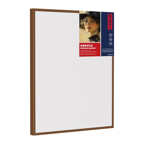 Framed Canvas Blank 16x20 - DIY Painting Art with Sturdy Wooden Frame, Modern Empty Canvas for Paint-Your-Own Art Ready to Hang Wall Decor - color: Brown, size: 16"l X 20"w