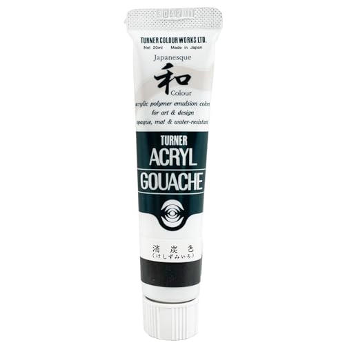 Turner Colour Works Acryl Gouache Artist Acrylic Paint - Single 20 ml Tube - Japanesque Dark Grey - color: Japanesque Dark Grey, size: 0.68 Fl Oz (Pack of 1)