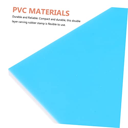 4pcs Double Layer Stamp Carving Blocks Soft Rubber Printmaking Kit for Crafts for Scrapbooking Invitations and Creative Projects
