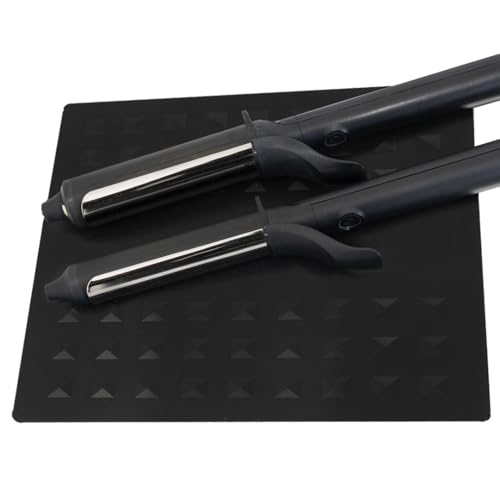 Colortrak Heat-Resistant Styling Station Mat, Silicone Mat Prevents Work Surfaces from Heat Damage of Styling Tools, Prevent Tool from Falling or Slipping, Black, 9 x 11 inches - size: 11" x 9"