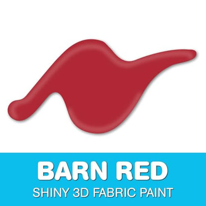 Scribbles 13904 3D Fabric Paint Shiny- Barn Red - color: Red, size: 1 Fl Oz (Pack of 1)